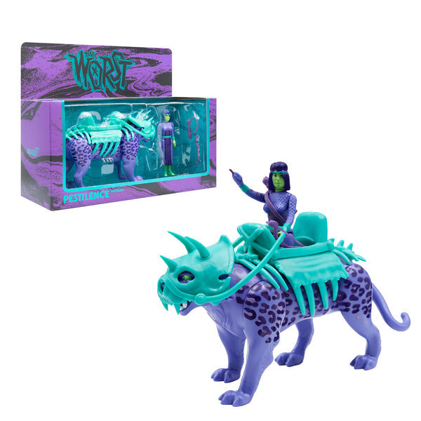Super7 - The Four Worstmen Of The Apocalypse ReAction Figure - Shedusa And Pestilence Leopard
