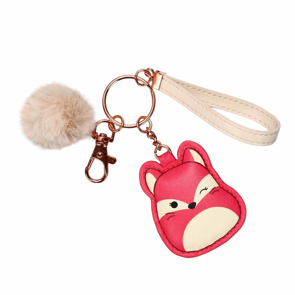 Squishmallows Fifi the Fox Puff & Pom Pom Keychain -