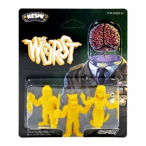 Super7 - The Worst Keshi Pack B - Shedusa, Werewolf Biker, Cortex Commander (Yellow)