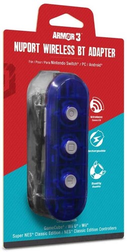 Armor3 Nuport Wireless BT Adapter for Nintendo Switch/ PC Compatible with GameCube/Wii/Super NES Classic Edition/Controllers for Nintendo Switch