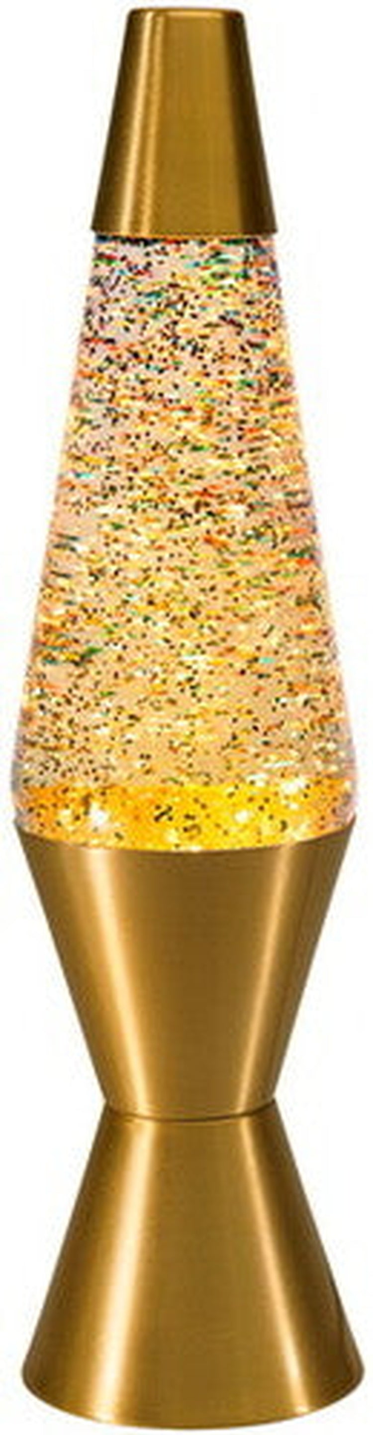14.5" Lava Lite - Rainbow - Glitter/Clear/Gold Lava Lamp