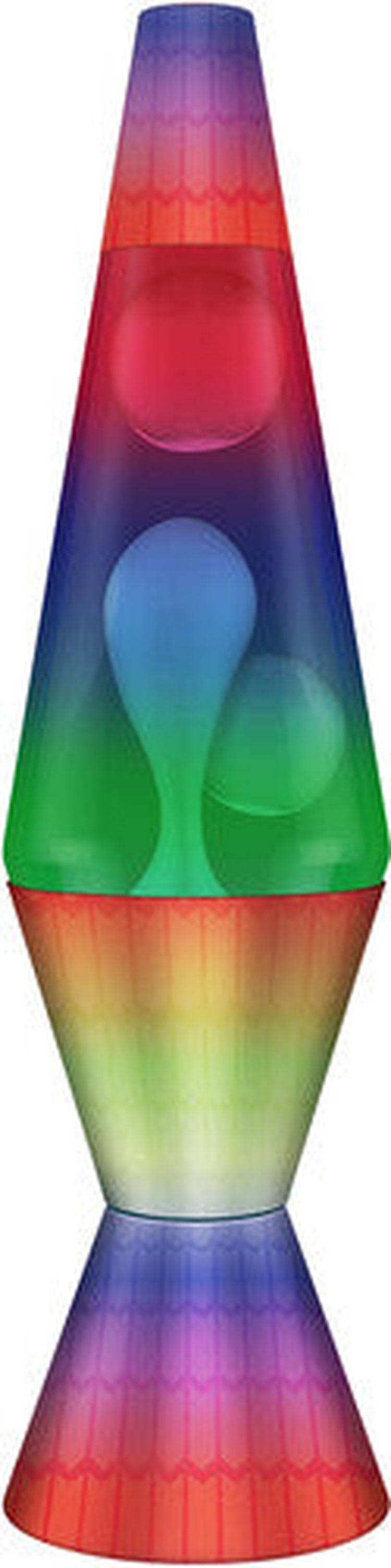 14.5" Lava Lite - Rainbow - White/Tricolor Lava Lamp