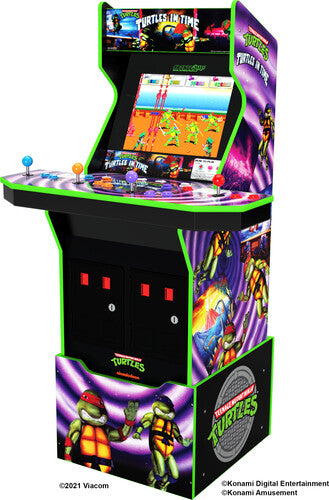 Arcade1Up Turtles in Time with Riser, Marquee, & Deck Protector