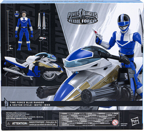 Hasbro Collectibles - Power Rangers Lightning Collection Time Force Blue Ranger and Vector Cycle