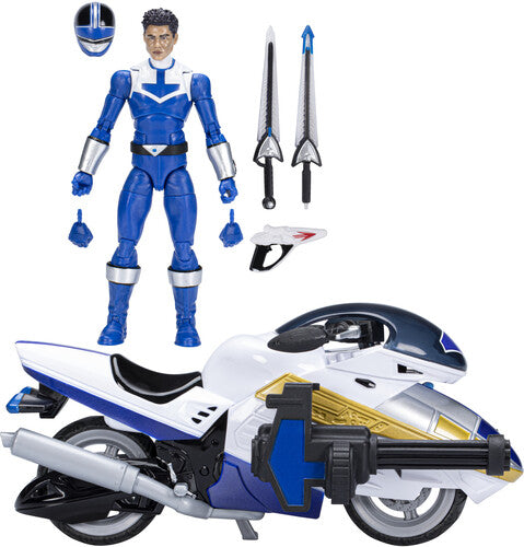 Hasbro Collectibles - Power Rangers Lightning Collection Time Force Blue Ranger and Vector Cycle