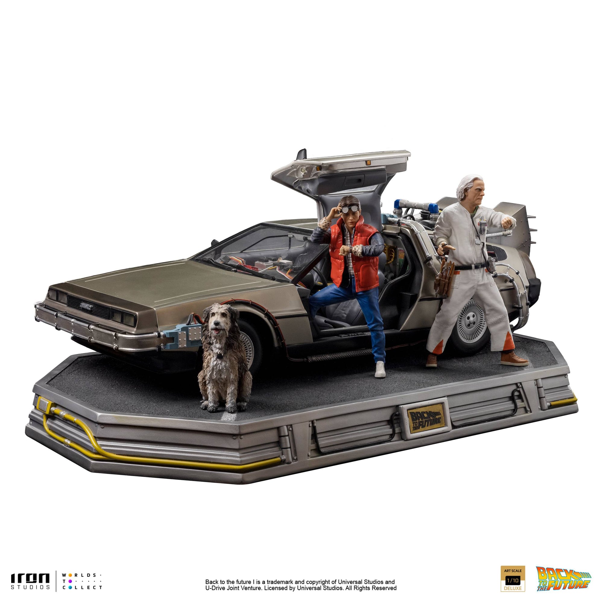 Back to the Future Delorean Full Set Deluxe Art Scale 1/10 Stat
