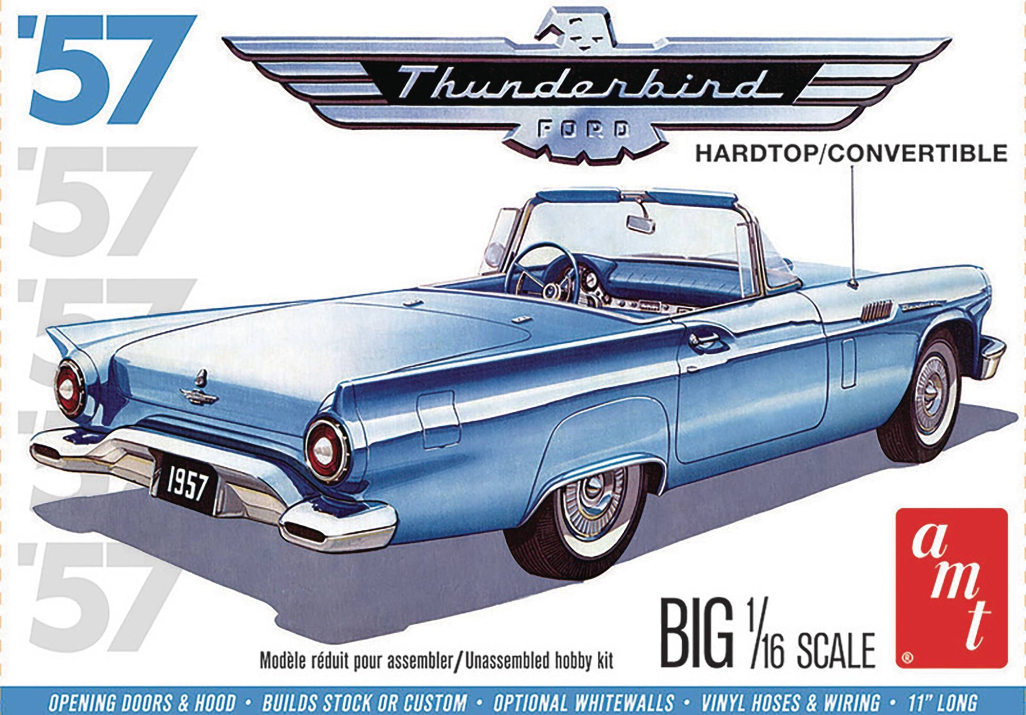 1957 Ford Thunderbird 2t 1/16 Scale Amt Model Kit