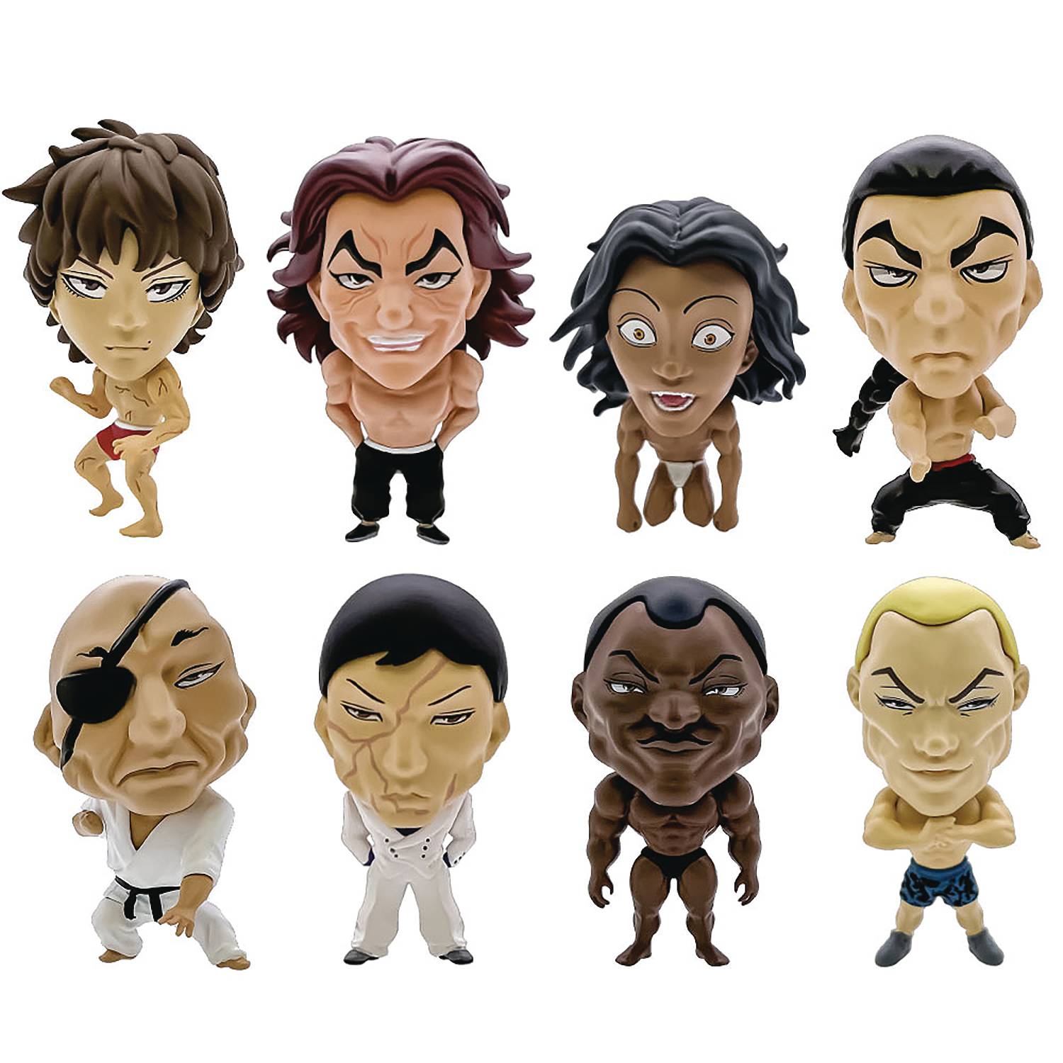 Baki Hanma 16d Trading Figure Collection 8pc Bmb Ds