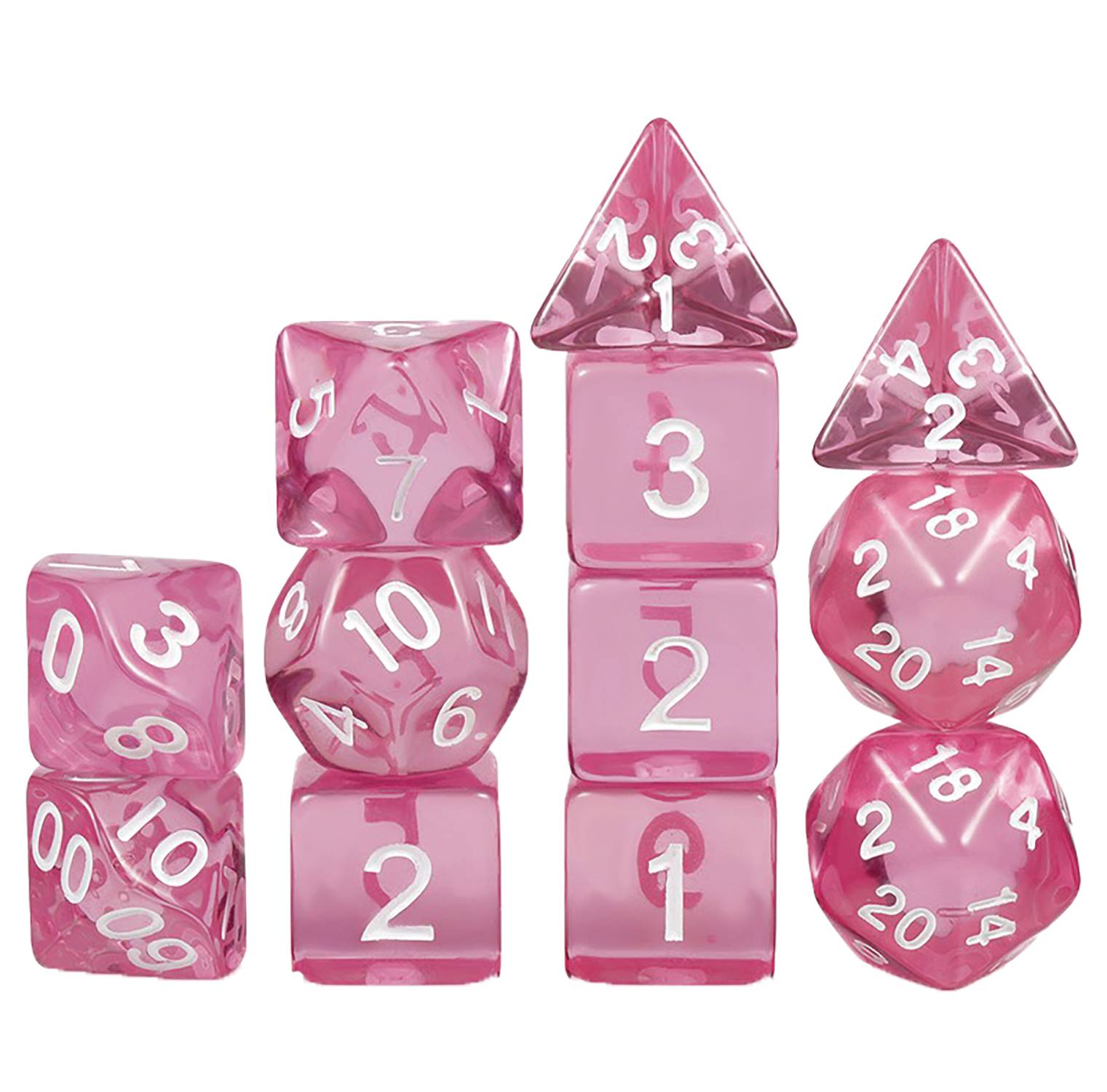 Acrylic Dice Petals 12 Piece Set