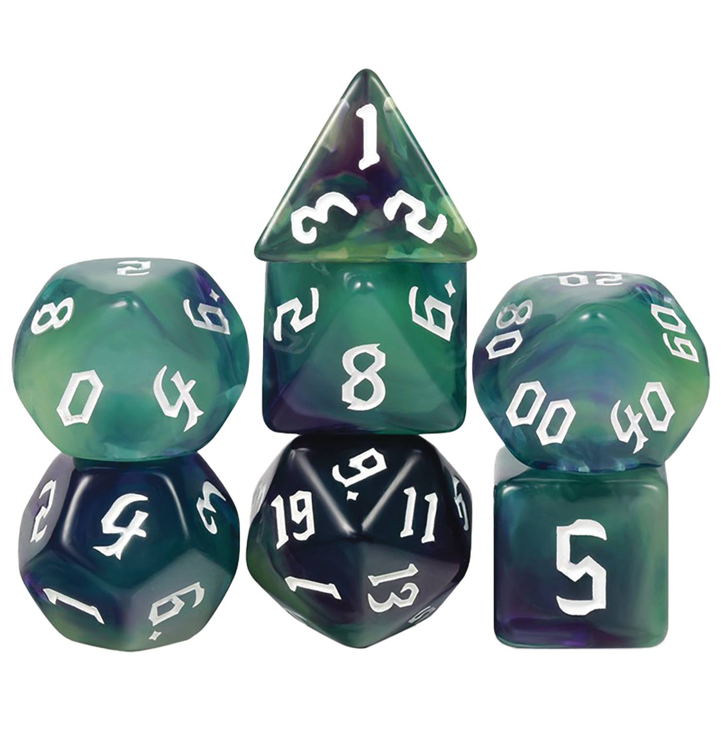 Acrylic Dice Nightmare 7 Piece Set