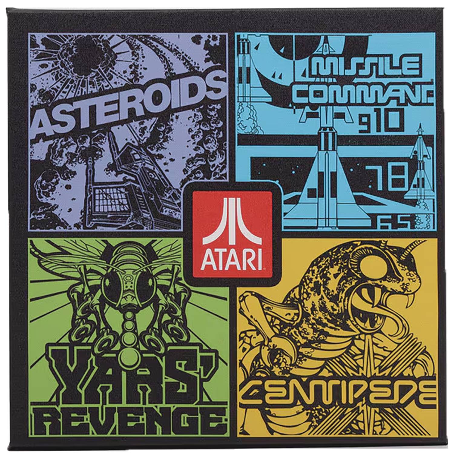 Atari Retro Game Collage 12" Canvas Wall Decor