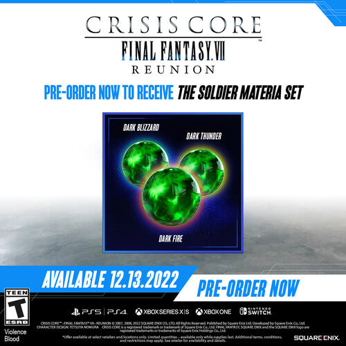 Crisis Core: Final Fantasy VII Reunion for PlayStation 4