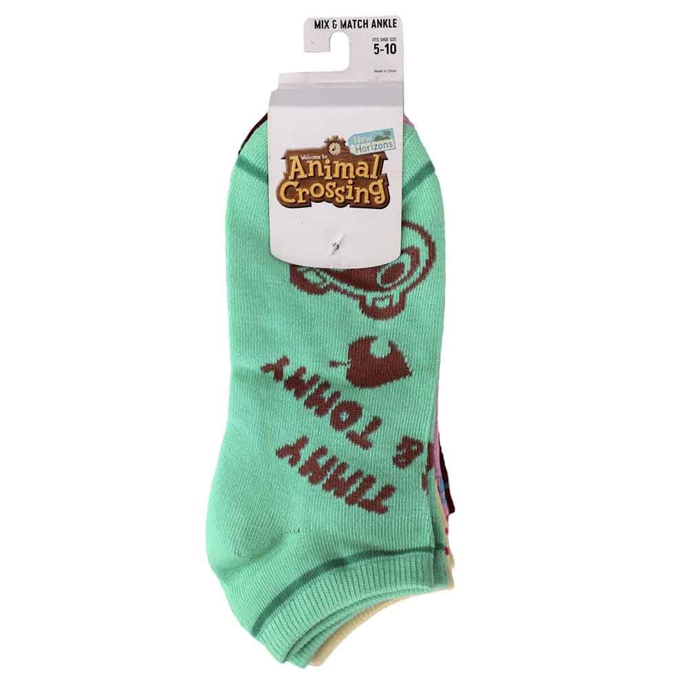 Animal Crossing Icons 5 Pair Ankle Socks - Socks