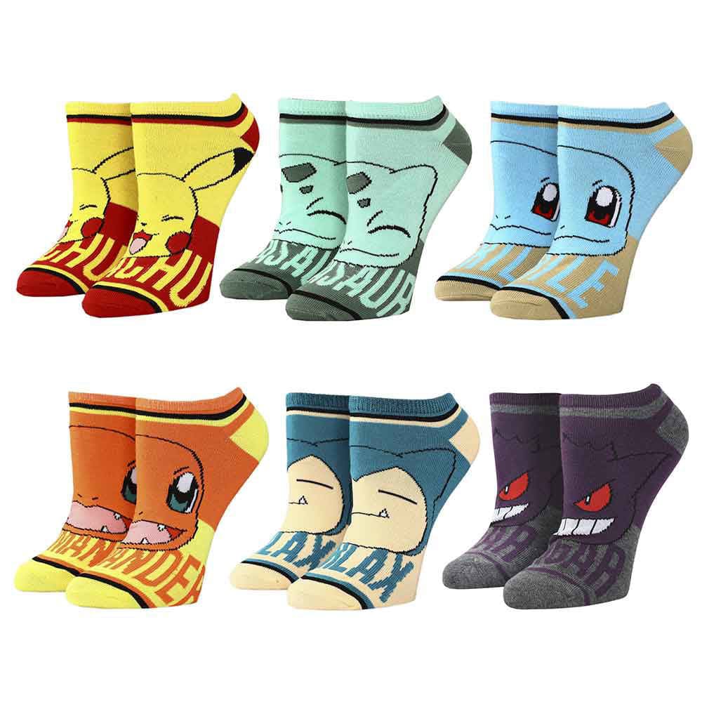 Pokemon Character Names Ankle Socks (Pack of 6) - Socks