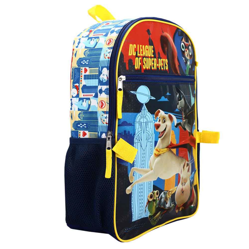 DC Comics League Of Super-Pets Youth Backpack (5 Piece Set) 