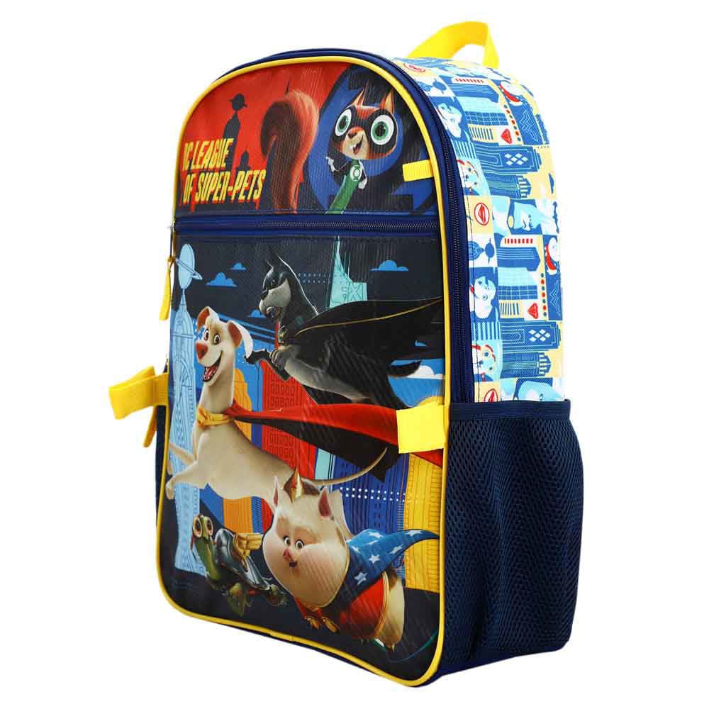 DC Comics League Of Super-Pets Youth Backpack (5 Piece Set) 