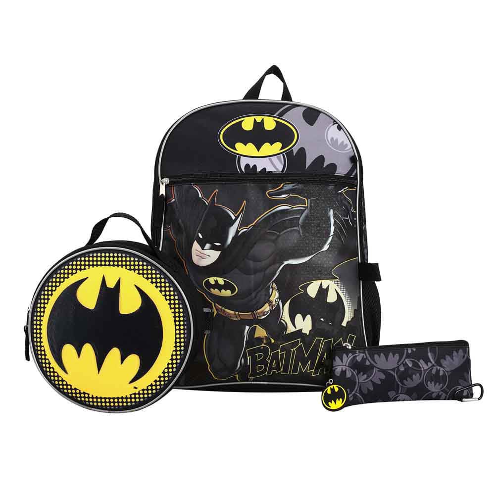 16 DC Comics Batman Backpack (5 Piece Set) - Backpacks