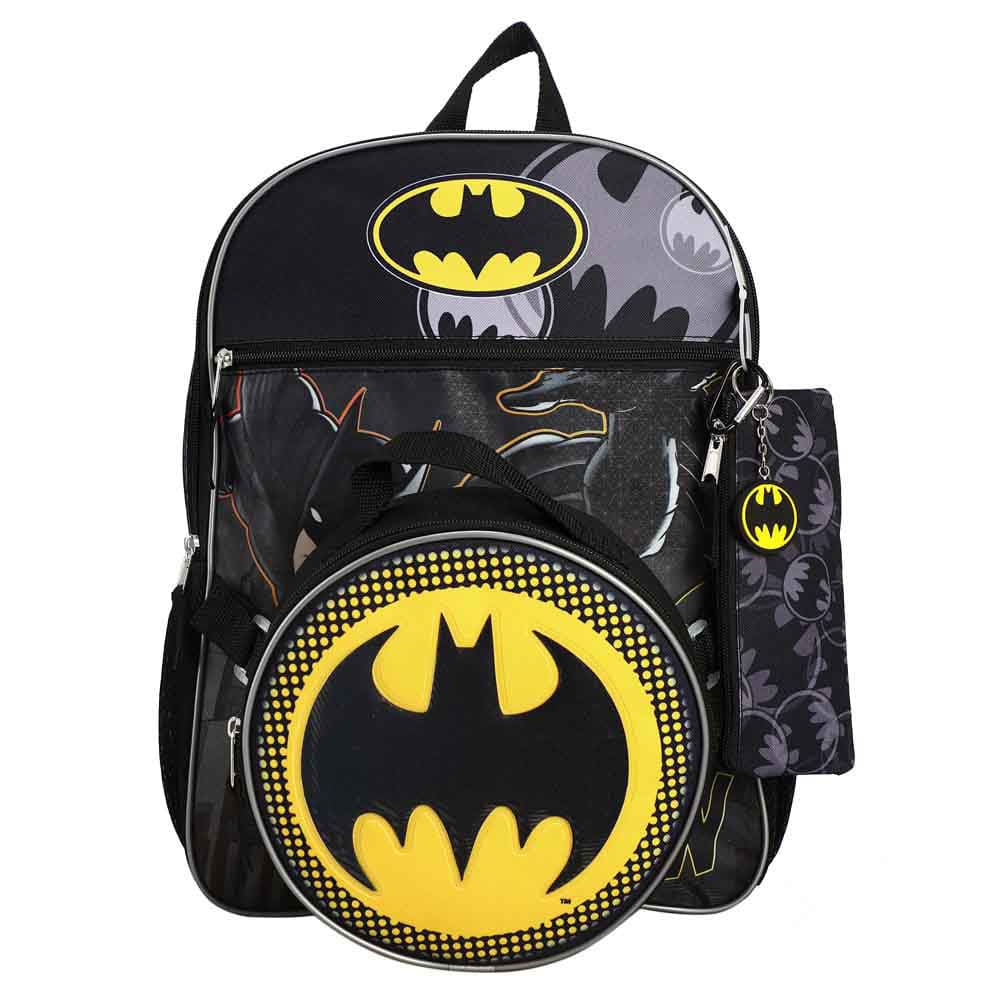 16 DC Comics Batman Backpack (5 Piece Set) - Backpacks
