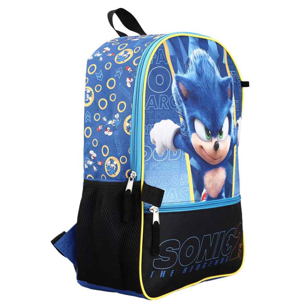 16 Sonic The Hedgehog 2 Logo Backpack (5 Piece Set) -