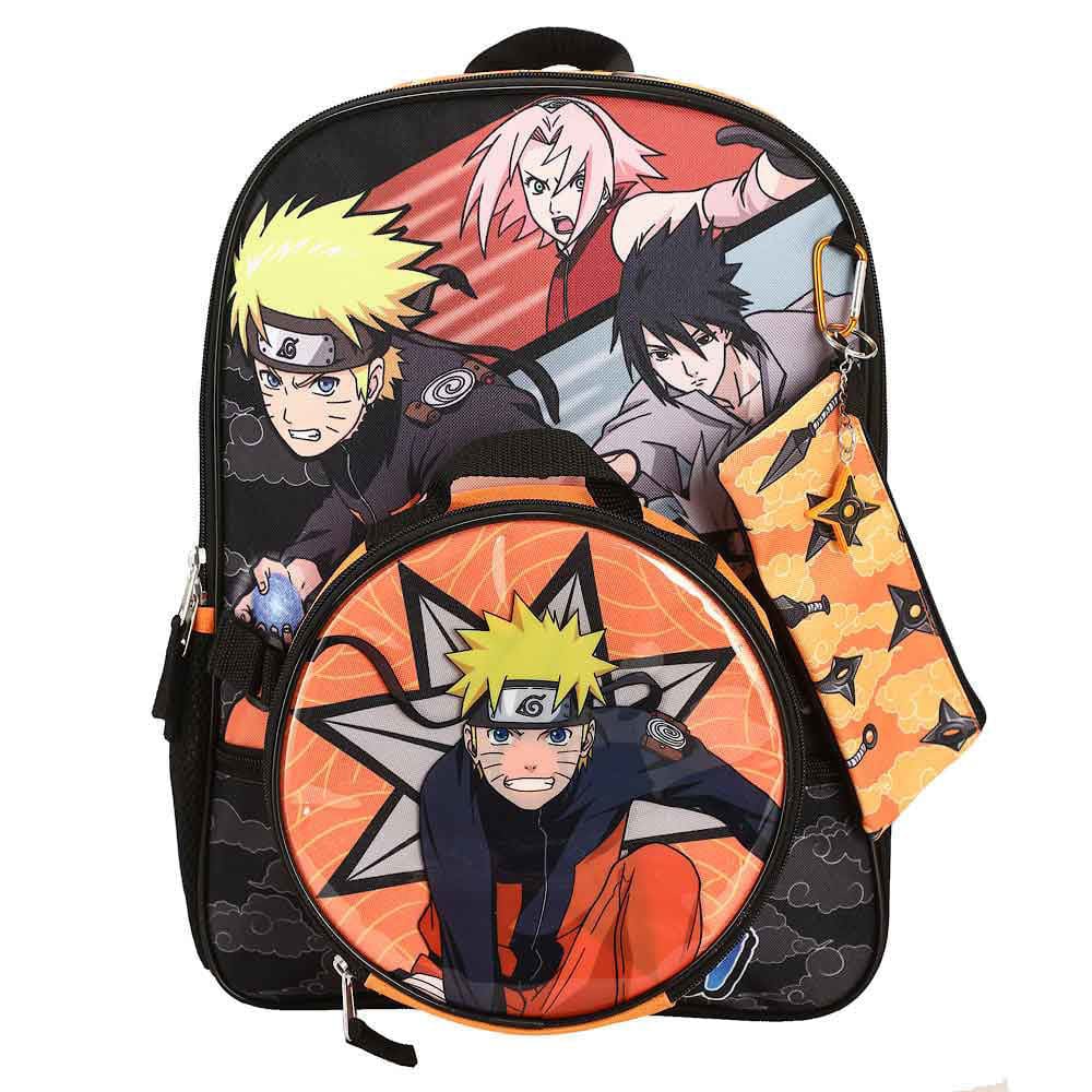 16 Naruto Shippuden Characters Backpack (5 Piece Set) - 