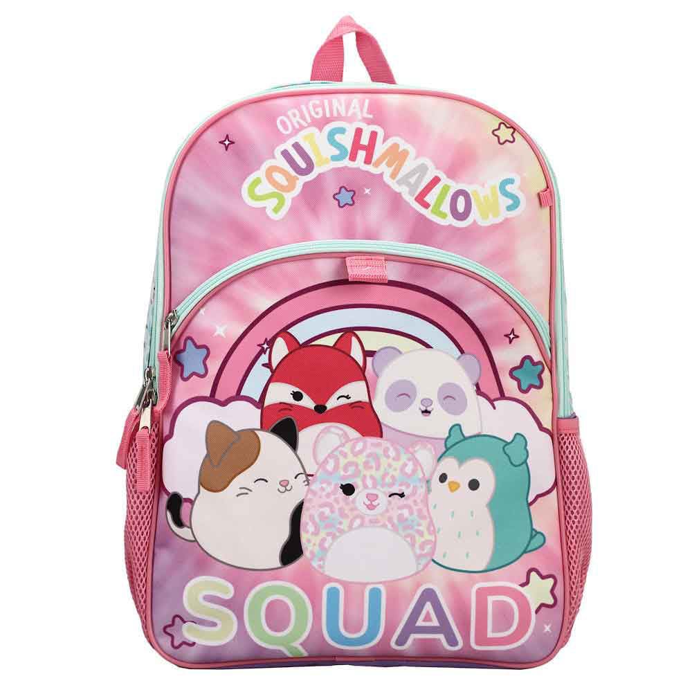 16 Squishmallows Squad Sublimated Print Backpack (4 Piece 