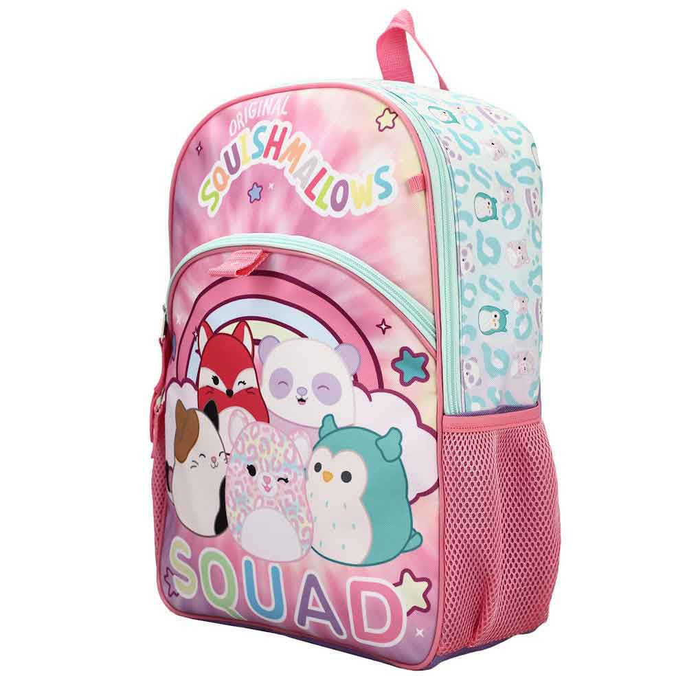 16 Squishmallows Squad Sublimated Print Backpack (4 Piece 