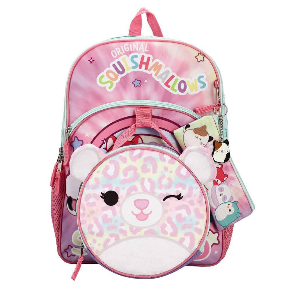 16 Squishmallows Squad Sublimated Print Backpack (4 Piece 