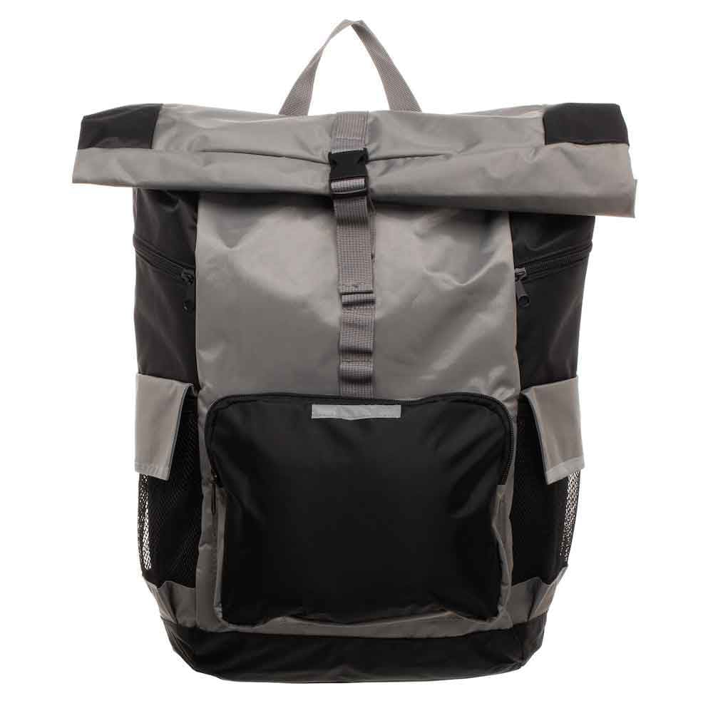 17 Grey Roll Top Laptop Backpack - Backpacks