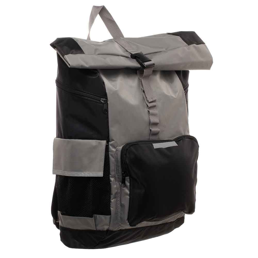 17 Grey Roll Top Laptop Backpack - Backpacks