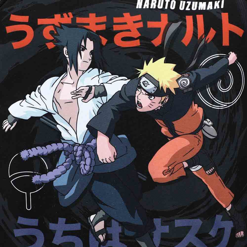 20 Naruto And Sasuke Print Laptop Backpack - Backpacks