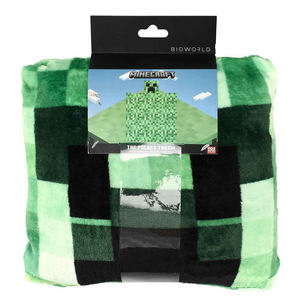 12.5 x 50 Minecraft Creeper Fleece Pocket Throw Blanket - 