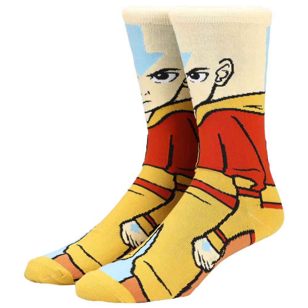 Avatar The Last Airbender Aang Animigos 360 Character Socks 