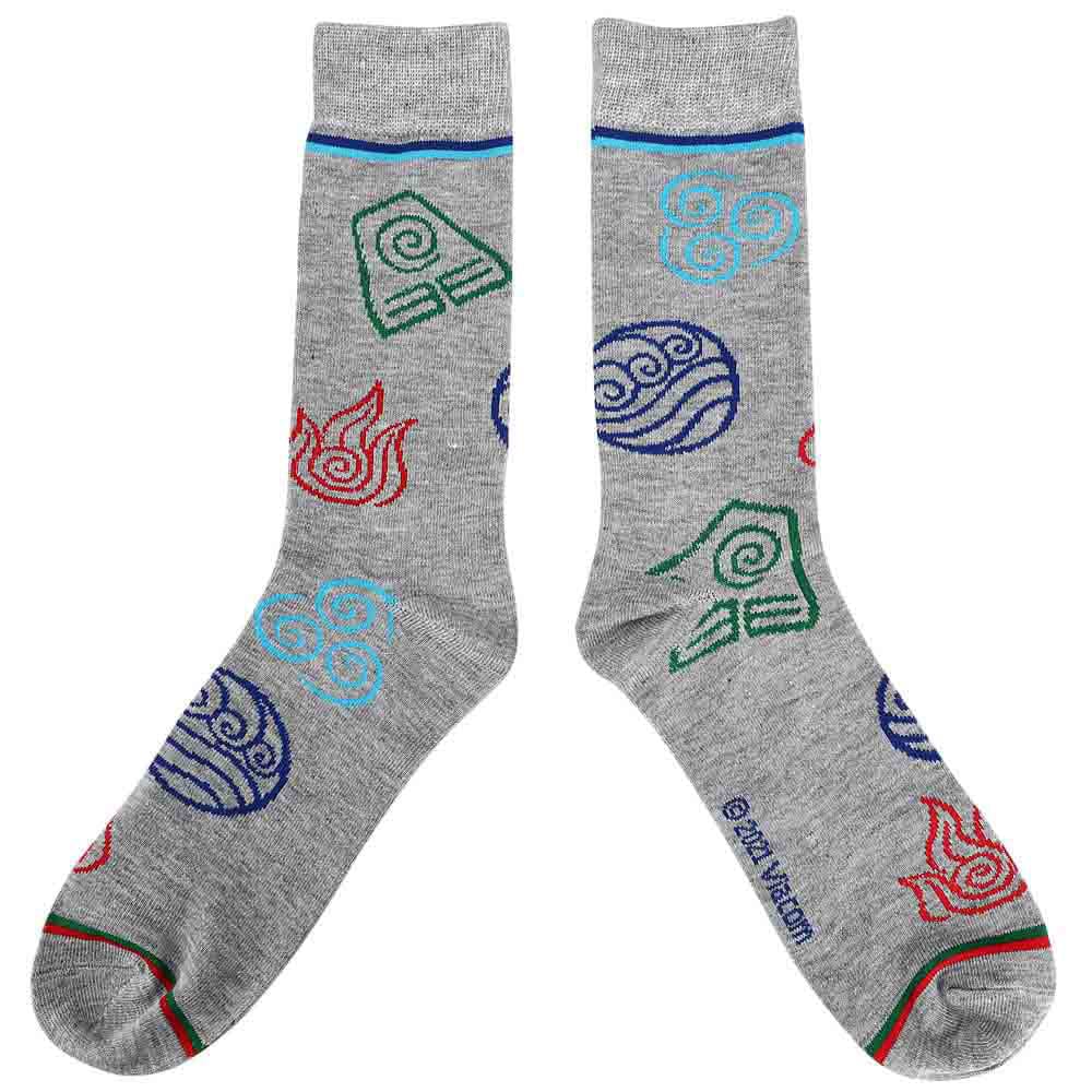 Avatar Last Airbender Mixed Art 5 Pair Crew Socks - Socks