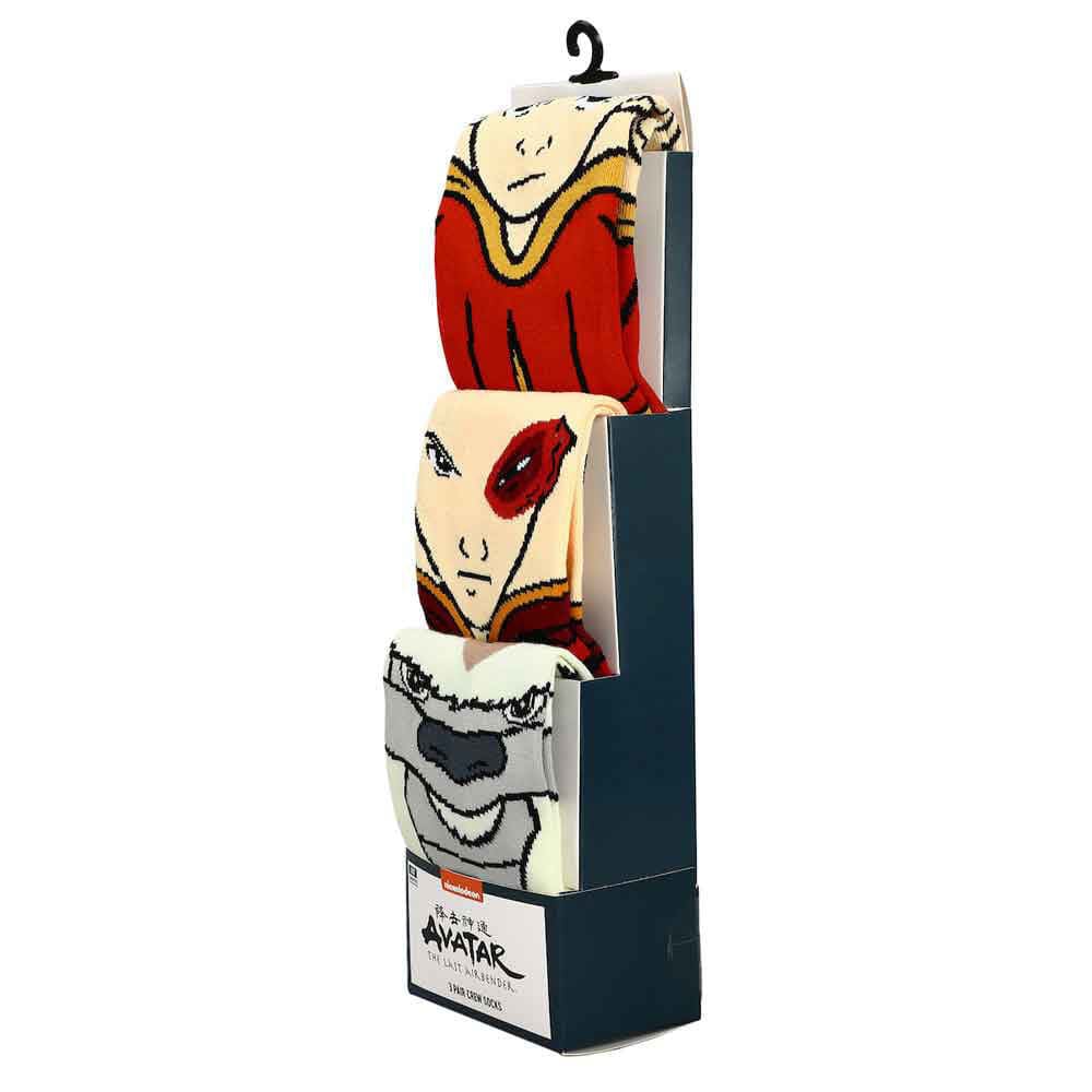 Avatar The Last Airbender Aang Appa & Zuko 3 Pair Crew Socks