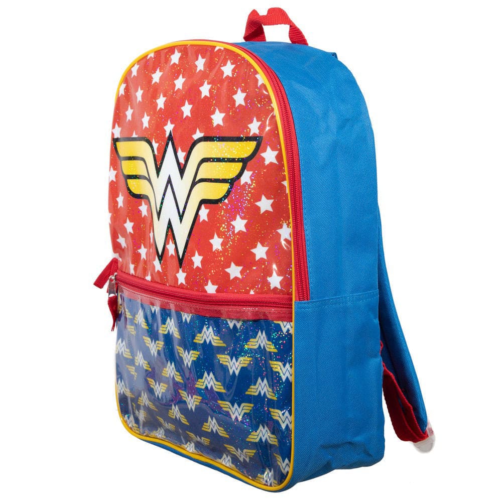 16 DC Comics Wonder Woman Backpack (5 Piece Set) - Backpacks