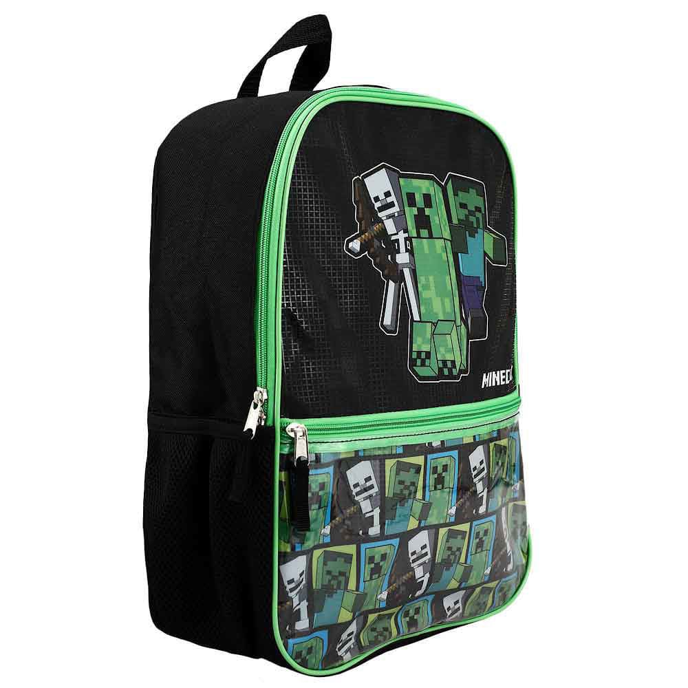 16 Minecraft Creeper Backpack (5 Piece Set) - Backpacks