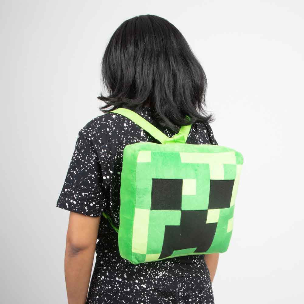 12 Minecraft Creeper Youth Plush Backpack - Backpacks