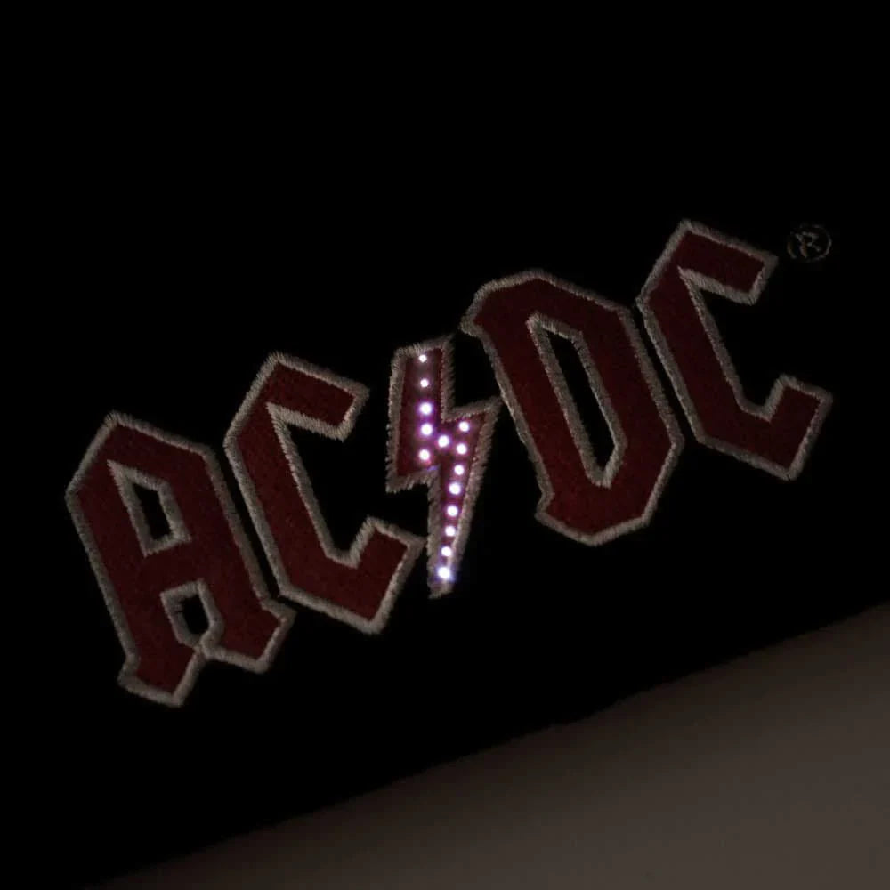 AC/DC Embroidered Beanie with LED Lights - Clothing - 