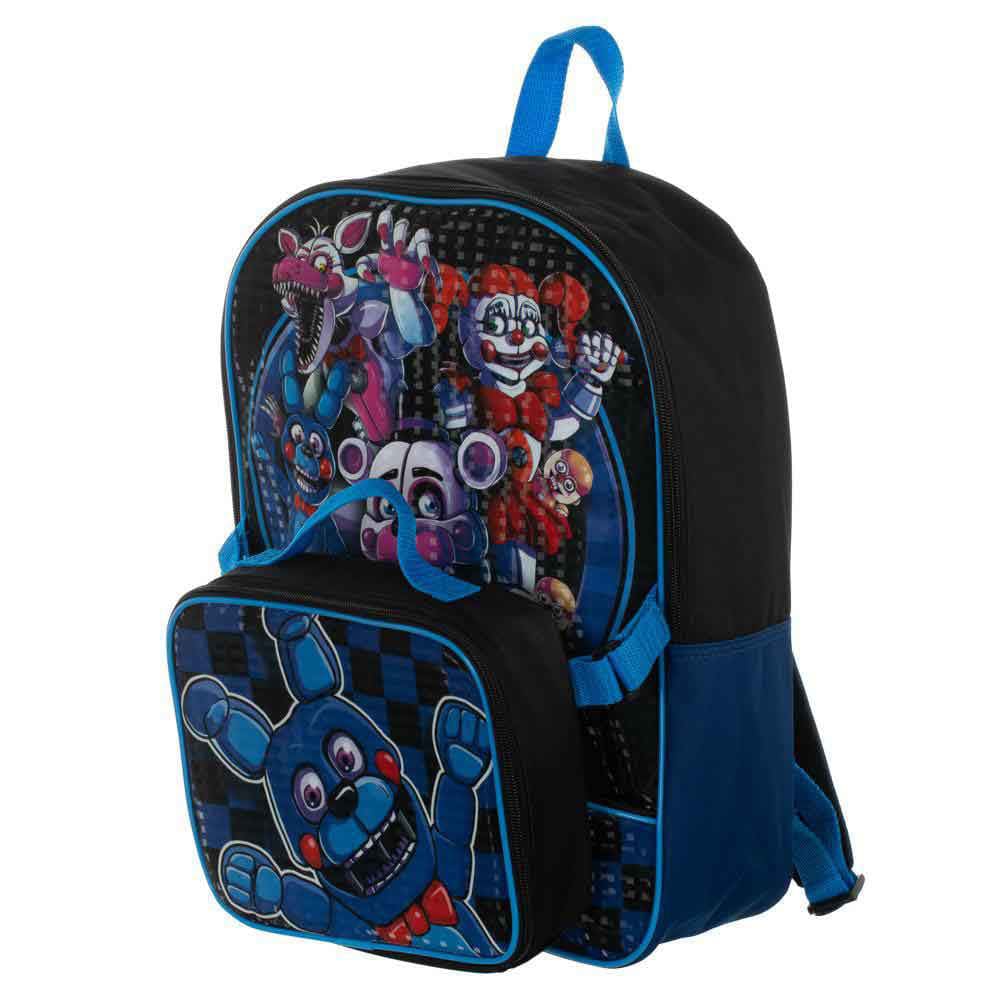 Five Nights Of Freddy Backpack With Lunch Kit - Backpacks