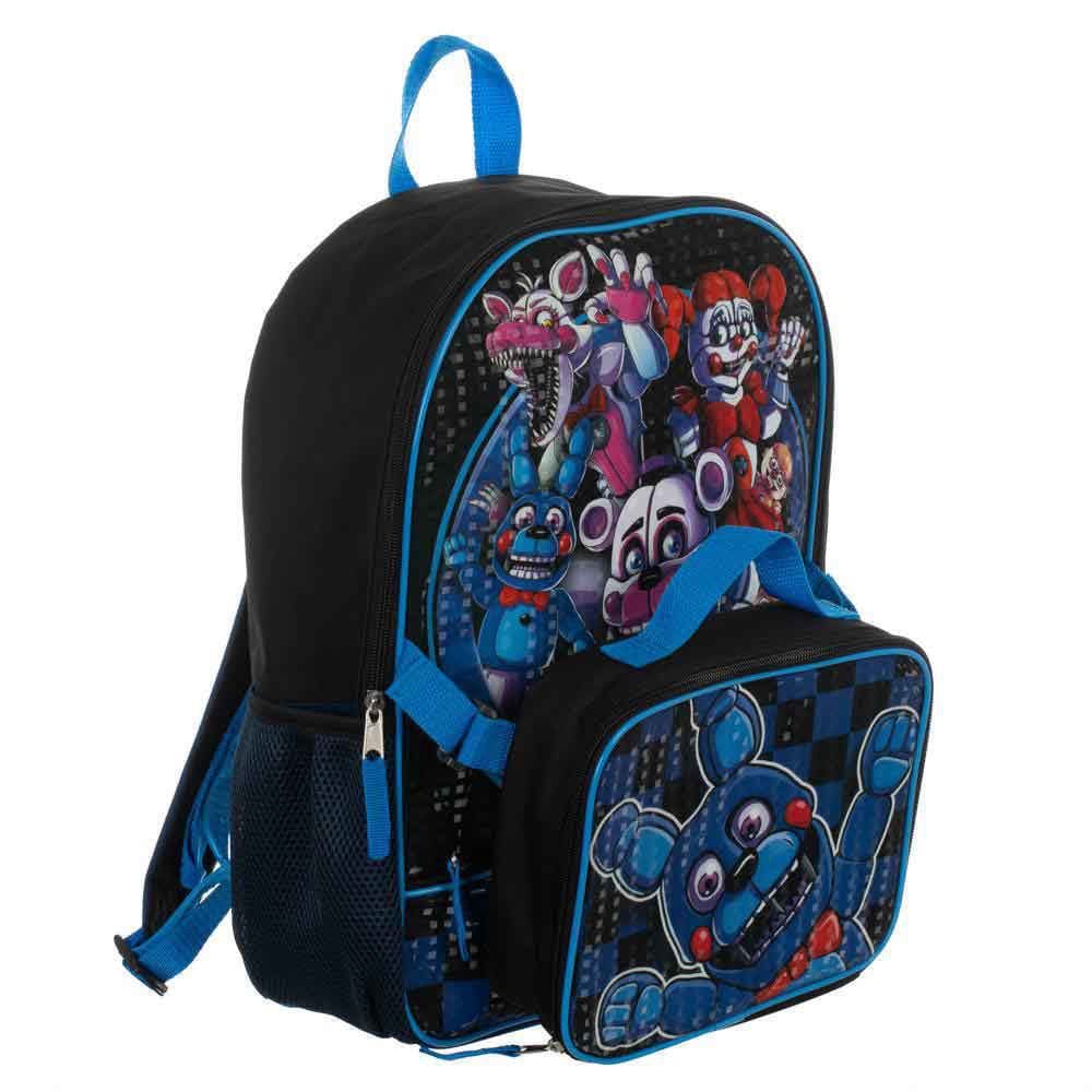 Five Nights Of Freddy Backpack With Lunch Kit - Backpacks