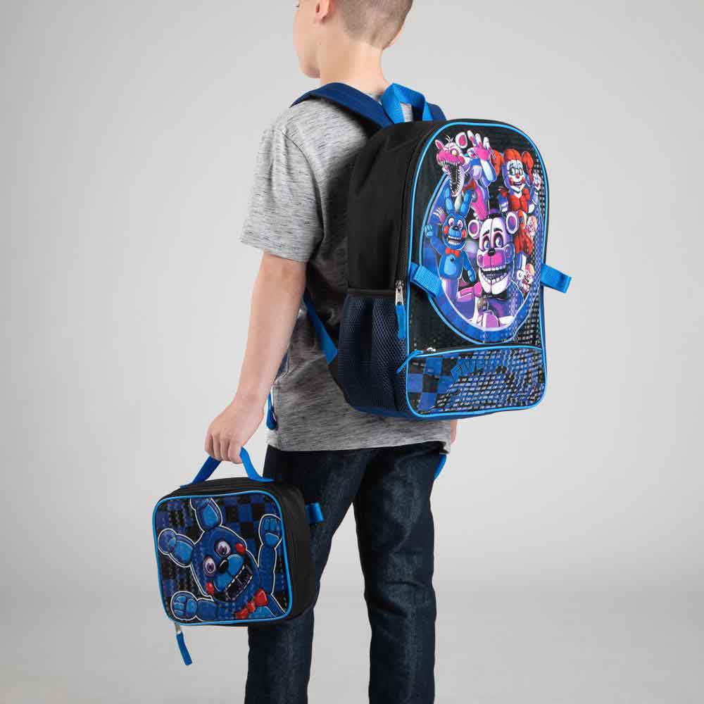 Five Nights Of Freddy Backpack With Lunch Kit - Backpacks