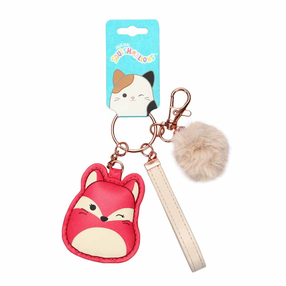 Squishmallows Fifi the Fox Puff & Pom Pom Keychain -