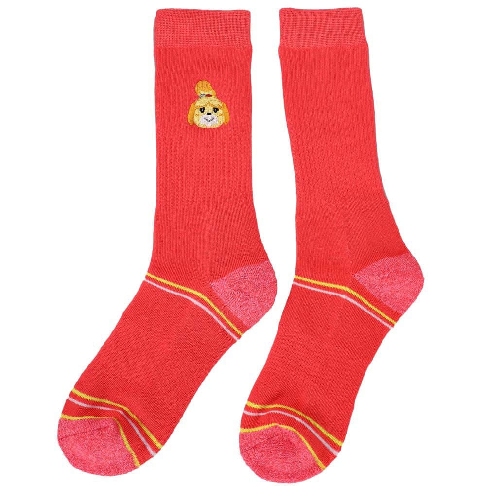 Animal Crossing Isabelle Embroidered Crew Socks - Socks