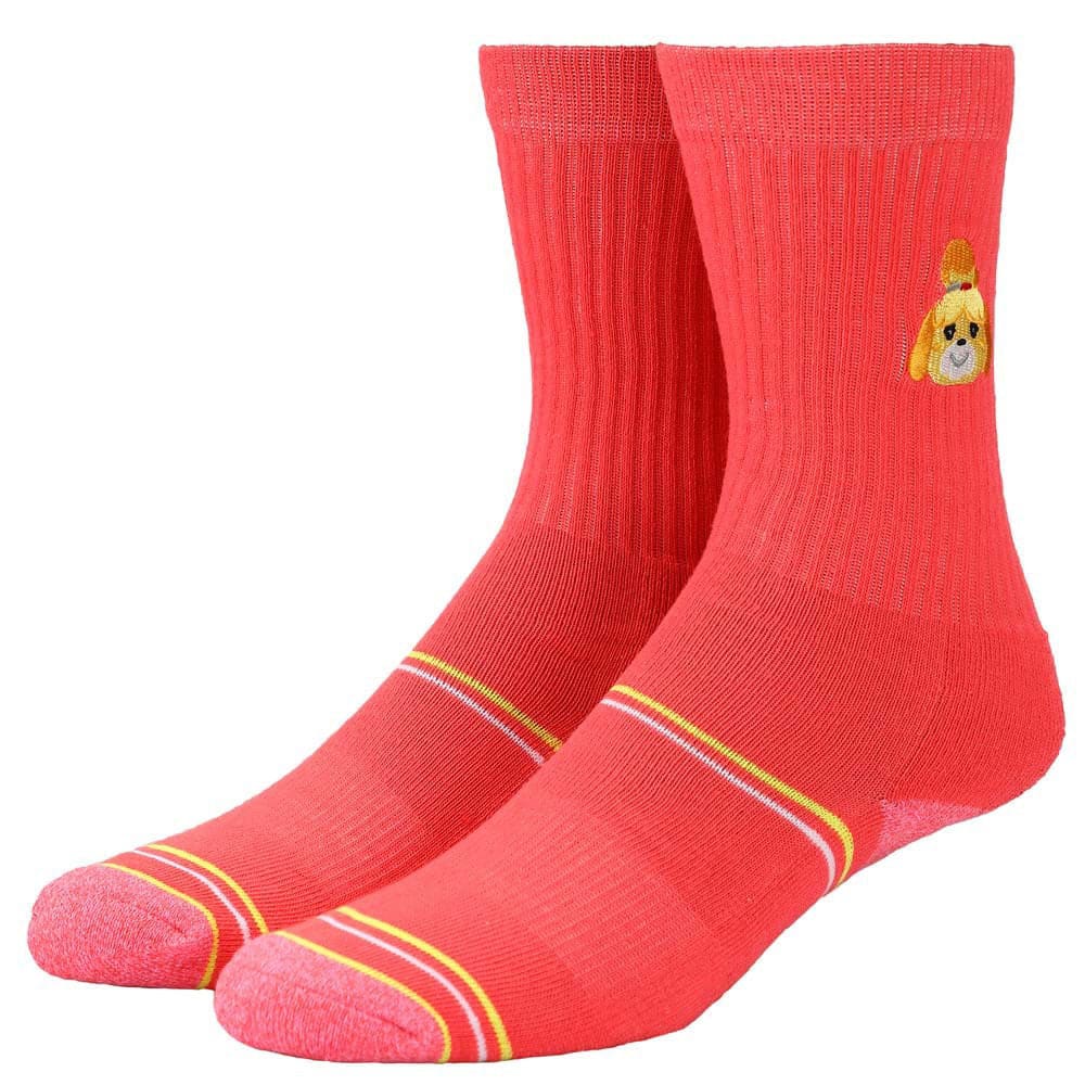 Animal Crossing Isabelle Embroidered Crew Socks - Socks