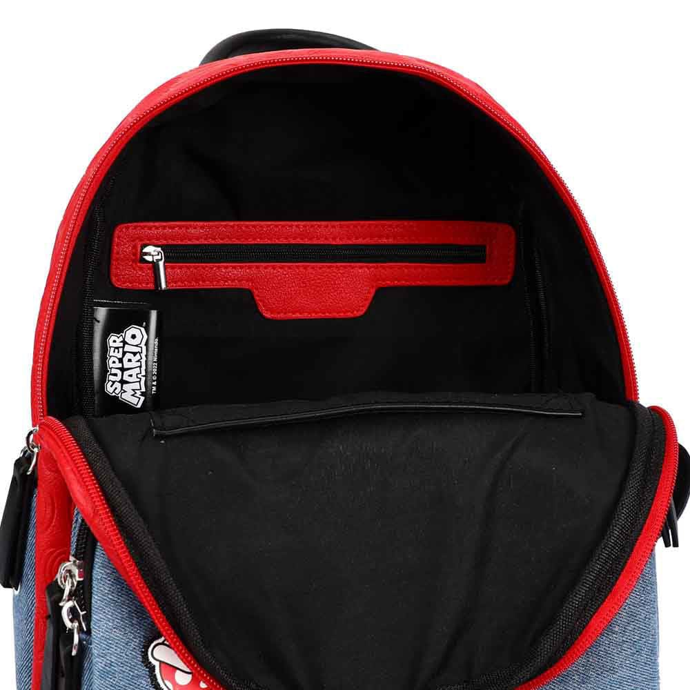 11 Super Mario Icon Patches Embossed Backpack - Backpacks