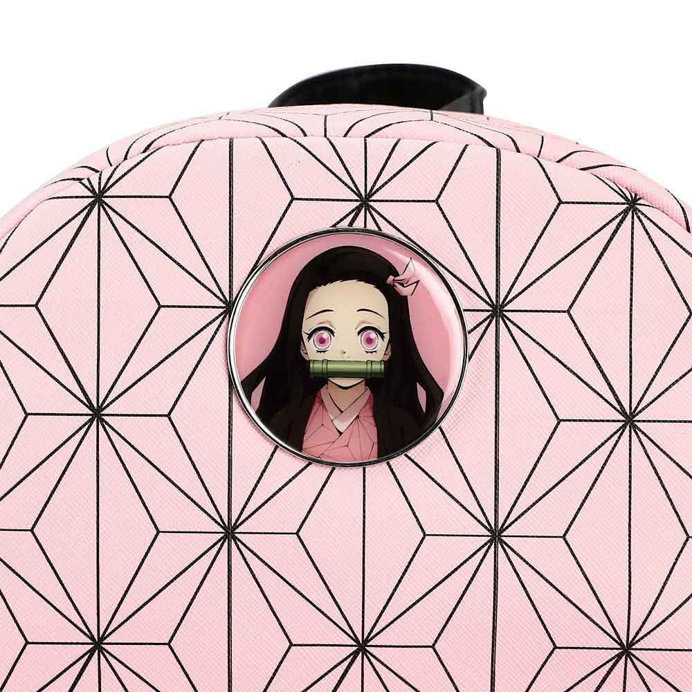 11 Demon Slayer Nezuko Metal Badge Mini Backpack - Backpacks