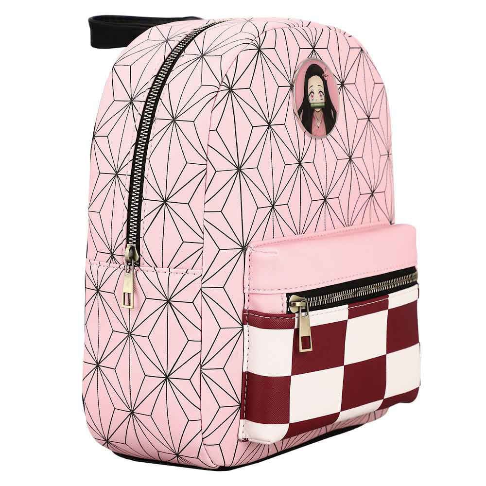 11 Demon Slayer Nezuko Metal Badge Mini Backpack - Backpacks