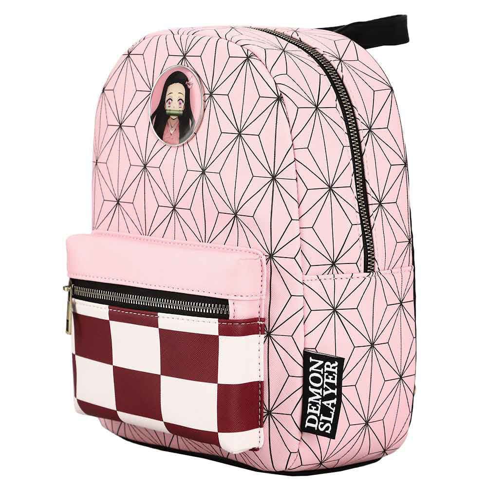 11 Demon Slayer Nezuko Metal Badge Mini Backpack - Backpacks