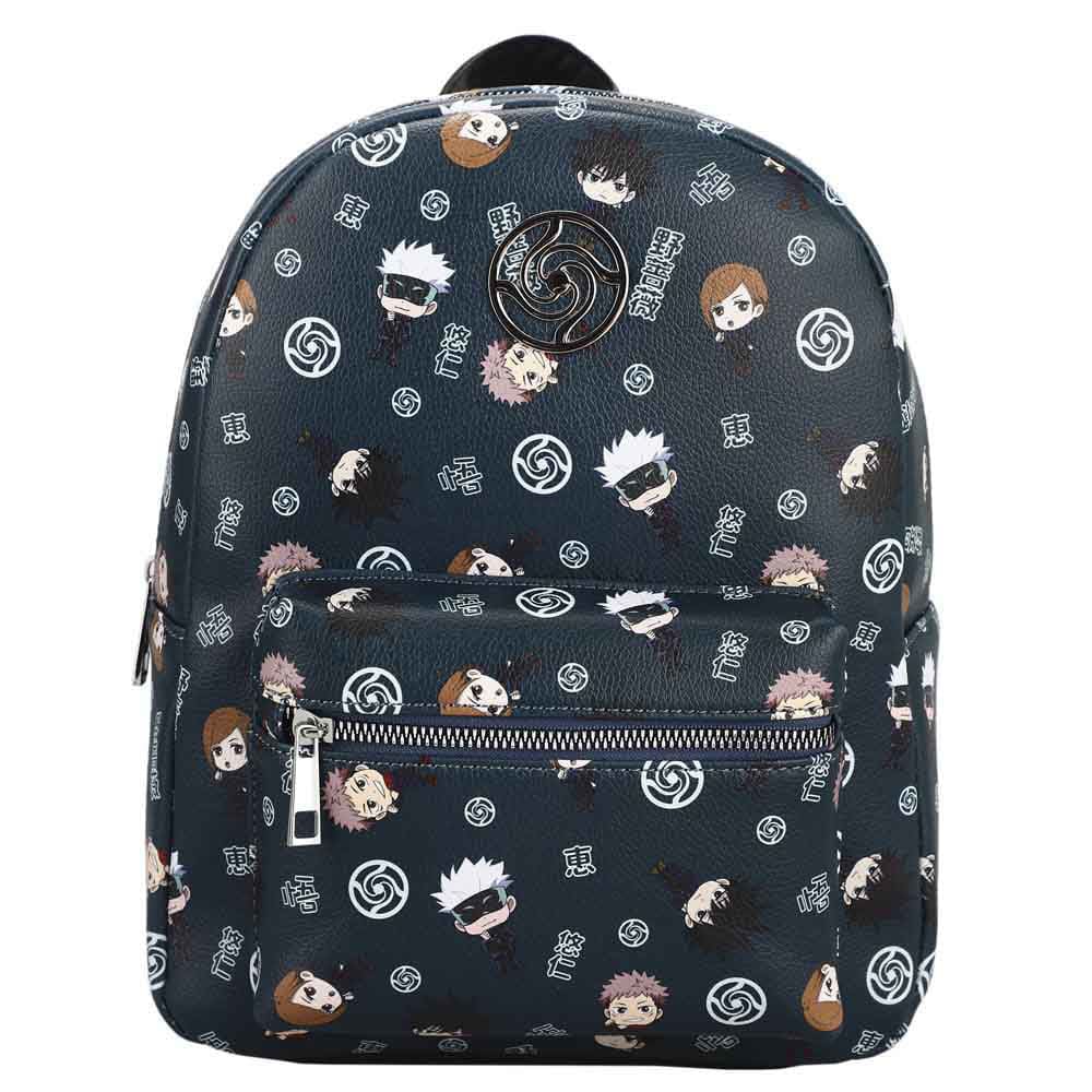 11 Jujutsu Kaisen Chibi Aop Metal Badge Mini Backpack - 
