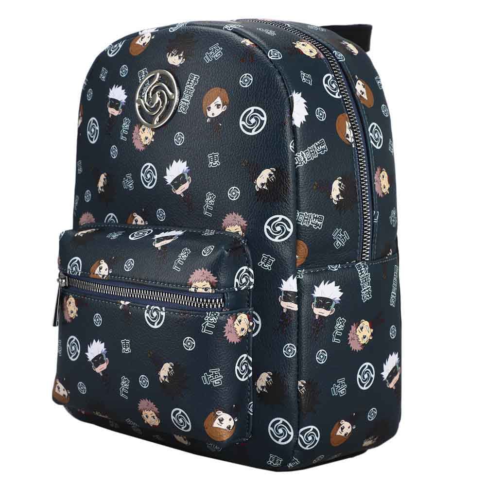 11 Jujutsu Kaisen Chibi Aop Metal Badge Mini Backpack - 
